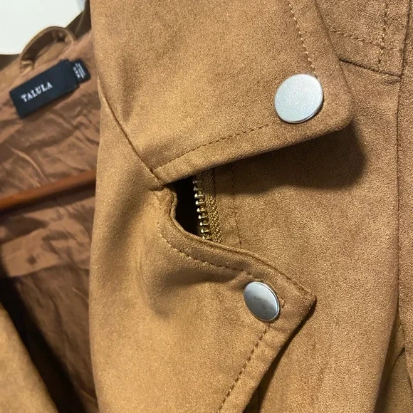 Talula Faux Suede Moto Jacket (No Belt) - Picture 4 of 4